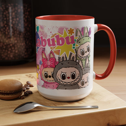 Mug Colorful Cartoon Labubu Accent Coffee Mug - Perfect for Animal Lovers