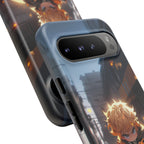 Chibi Zenitsu Lightning Tough Phone Case – Anime Protective Case for iPhone & Samsung, UV Resistant, Durable & Stylish
