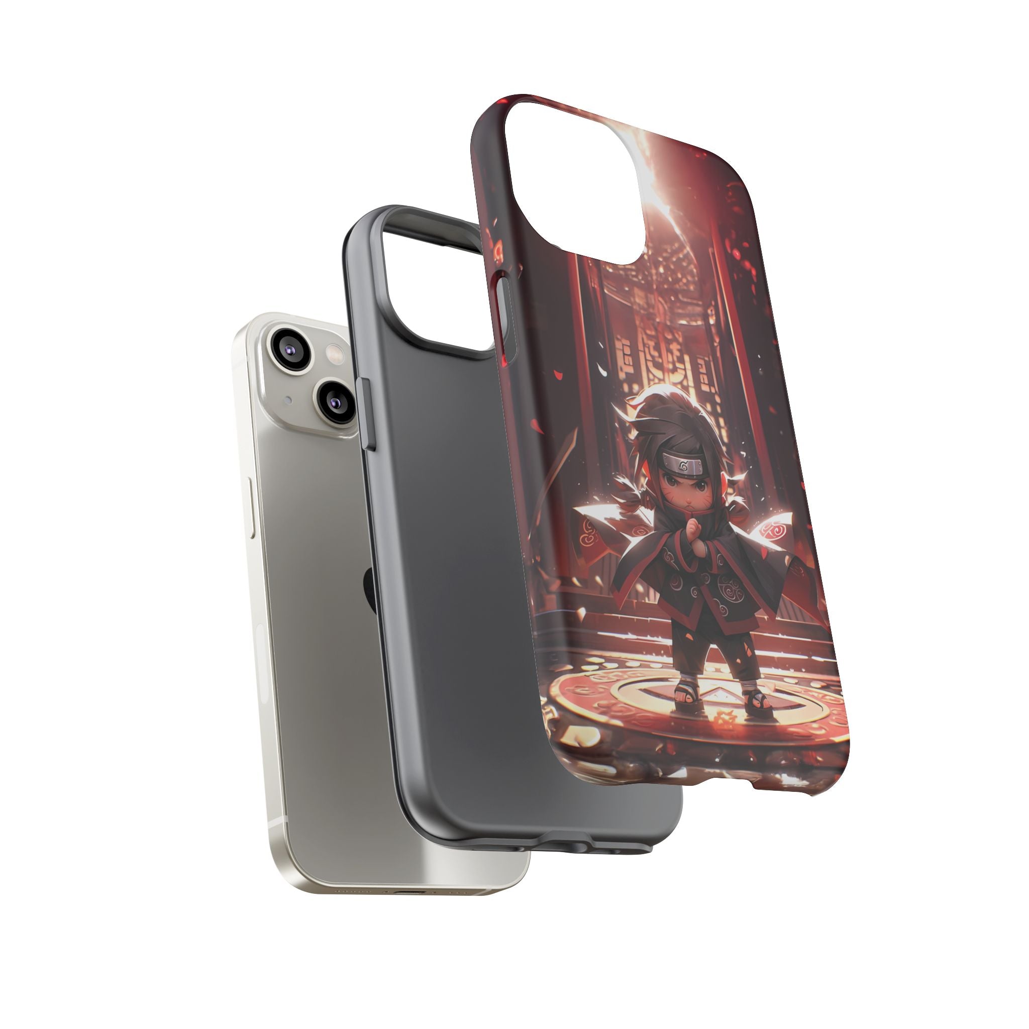 Chibi Itachi Tough Phone Case – Anime Protective Case for iPhone & Samsung, UV Resistant, Durable & Stylish