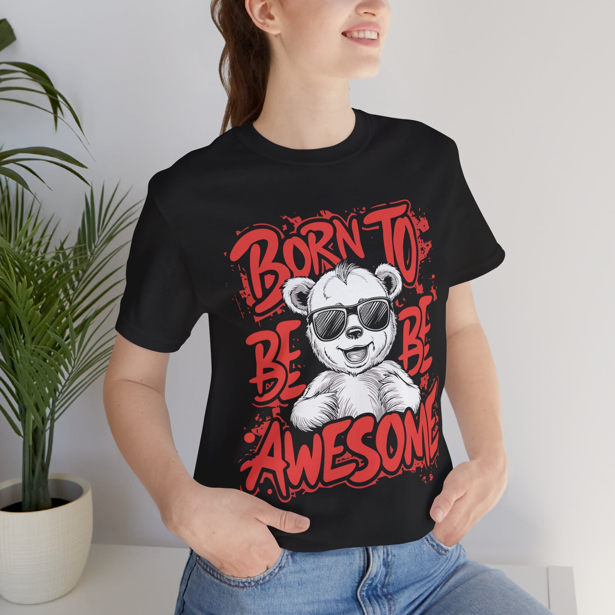 Born To Be Awesome Shirt – Fun Graphic Tee for Kids & Adults | Soft Cotton Unisex Fit