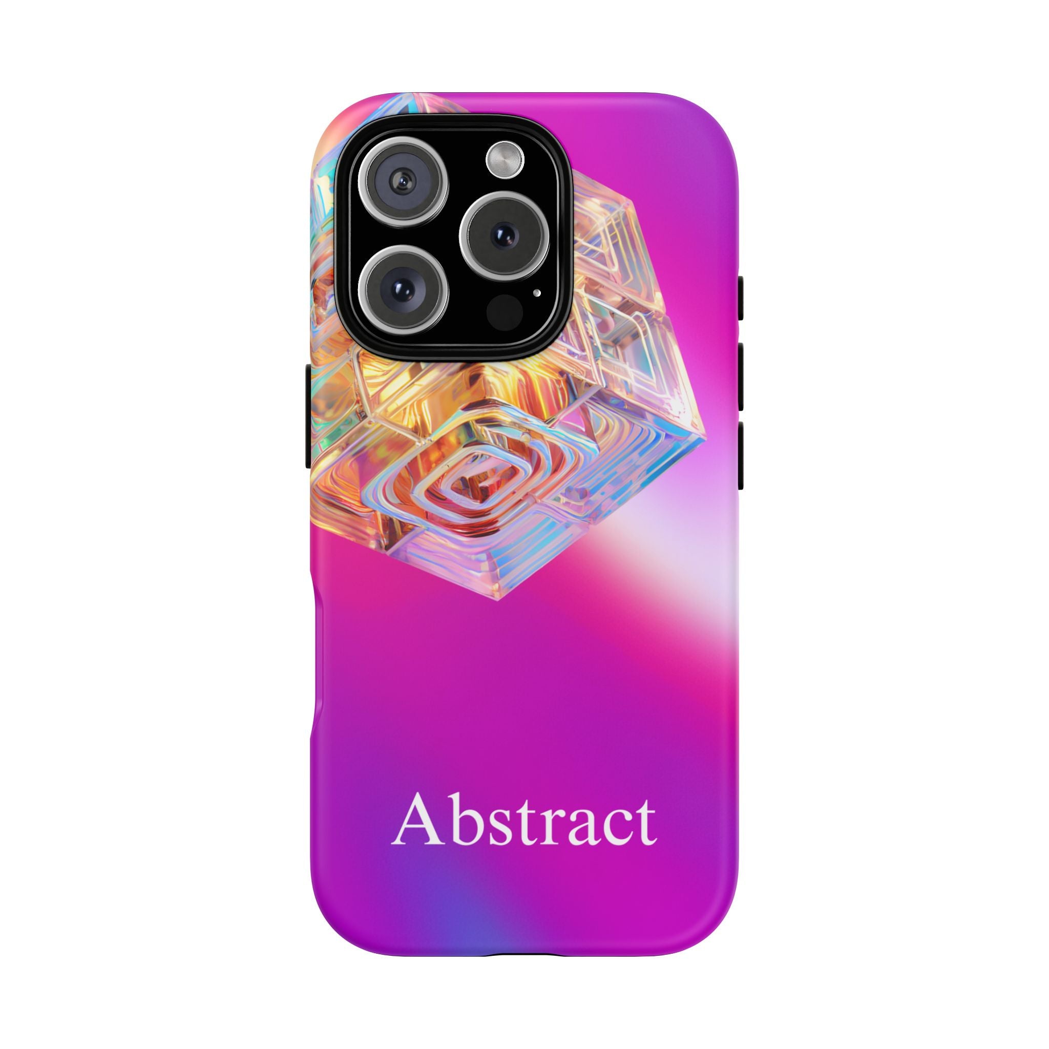 Vibrant 3D Cube Phone Case - Colorful Gradient Art for iPhone, Samsung & Pixel