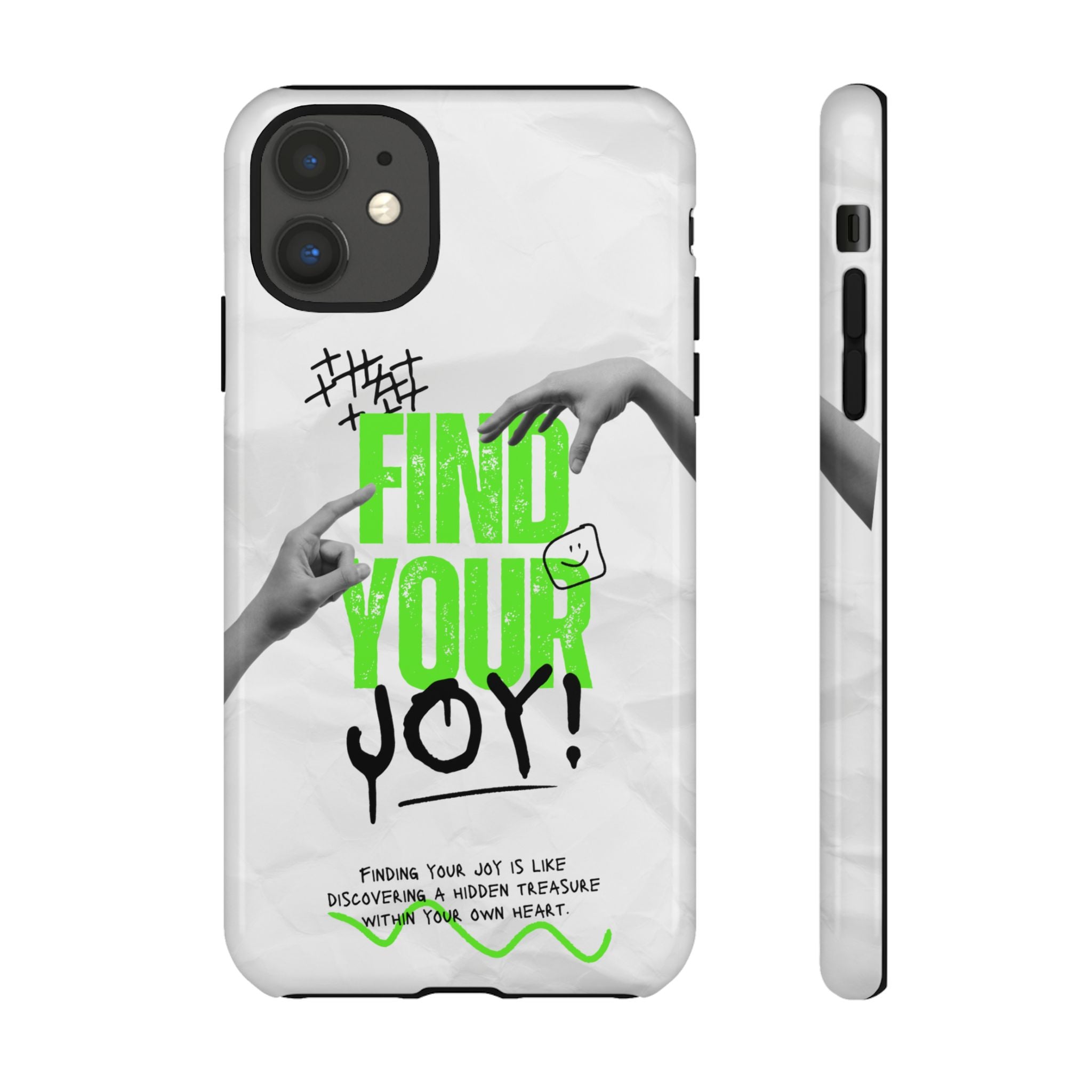 Phone Cases - Find Your Joy Themed Tough Phone Protection for iPhone, Samsung, Google Pixel (Matte/Glossy)