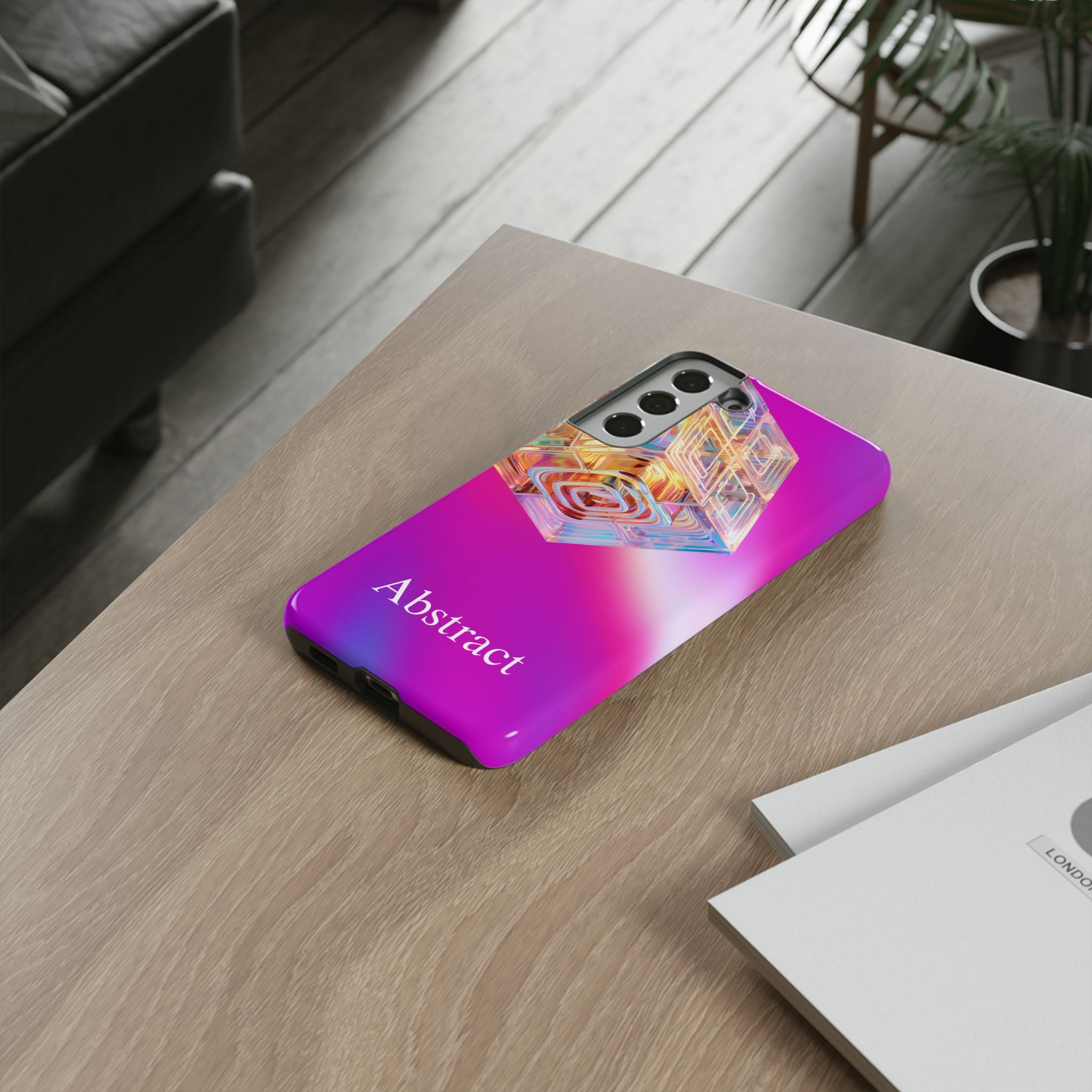 Vibrant 3D Cube Phone Case - Colorful Gradient Art for iPhone, Samsung & Pixel