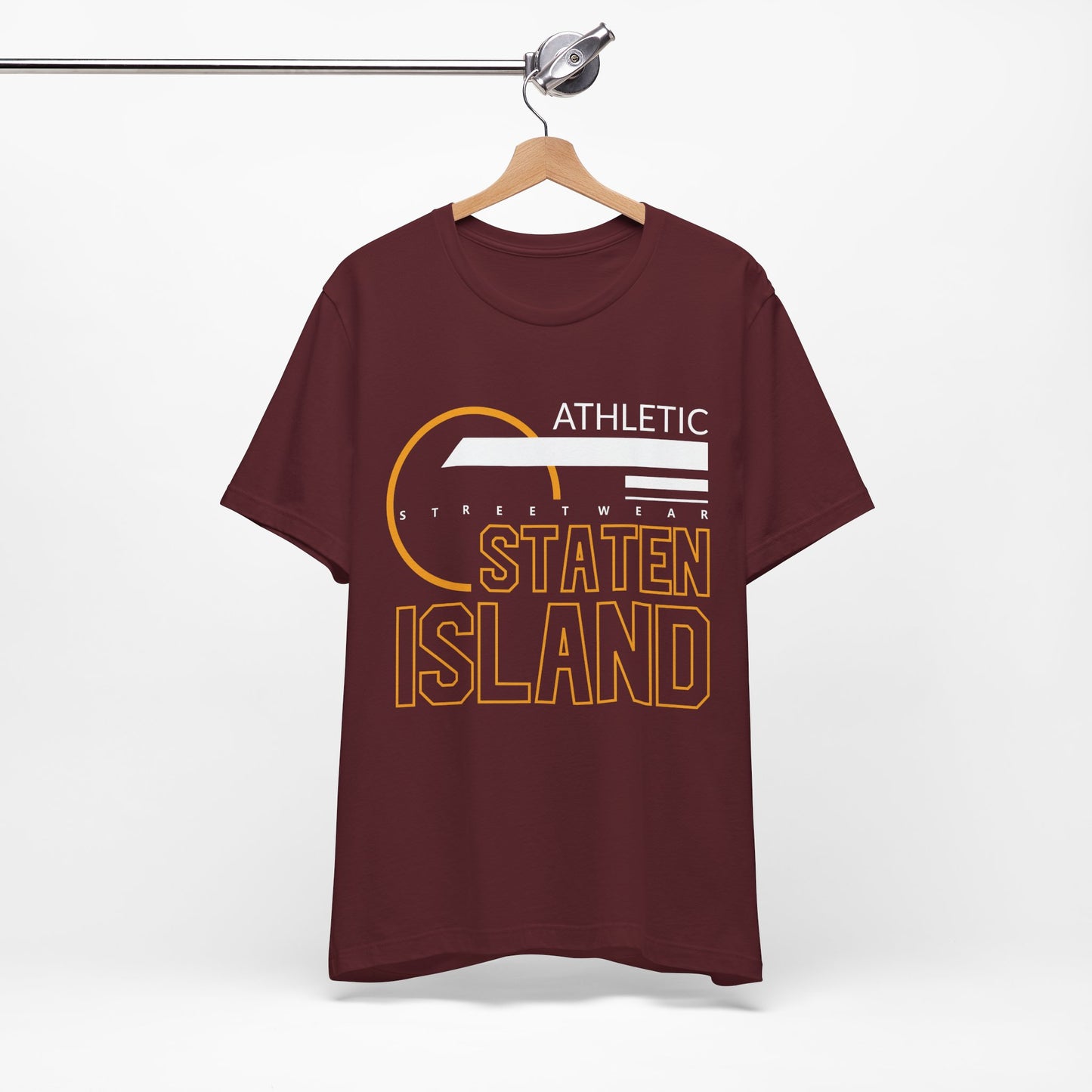 T-Shirt Unisex T Shirt - Athletic Staten Island Tee | Casual Comfort Fit | Affinite Maroon