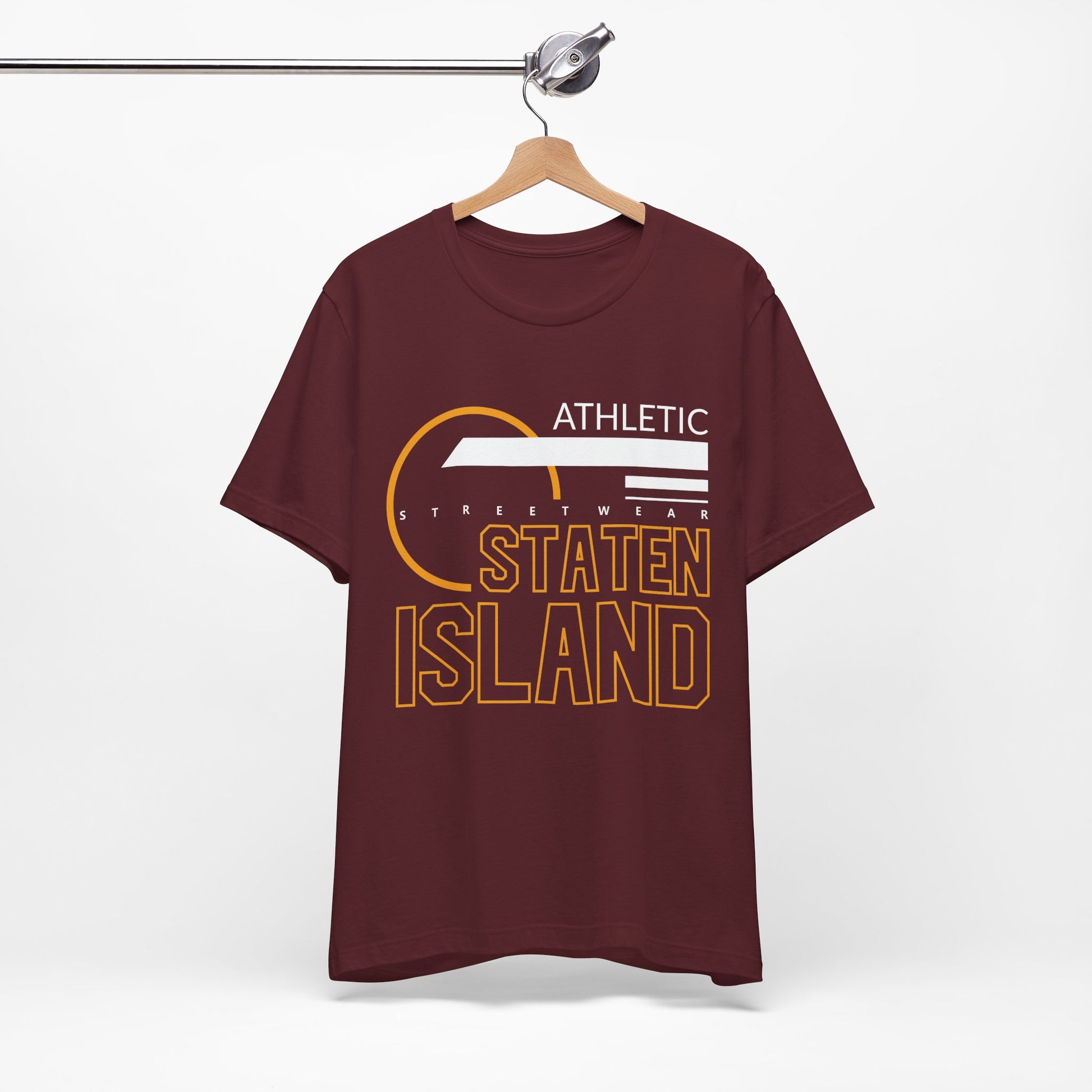 T-Shirt Unisex T Shirt - Athletic Staten Island Tee | Casual Comfort Fit | Affinite Maroon