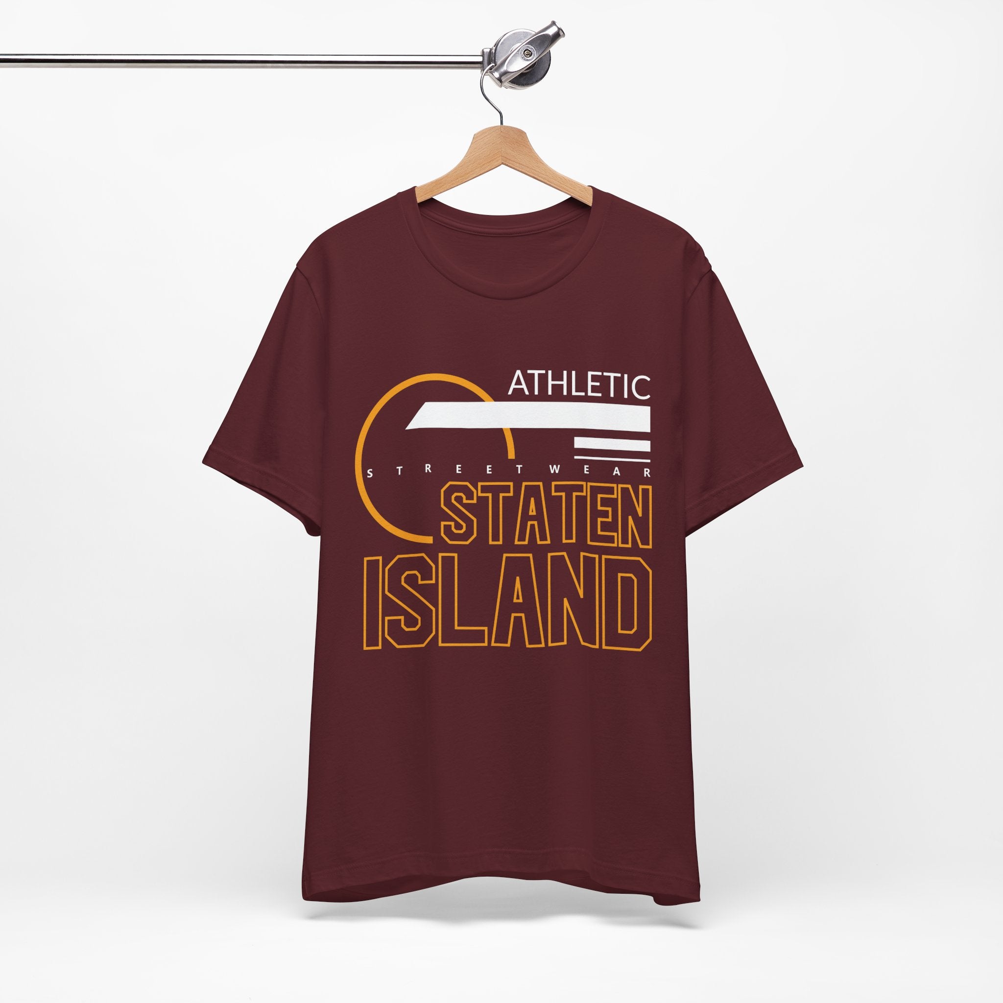 T-Shirt Unisex T Shirt - Athletic Staten Island Tee | Casual Comfort Fit | Affinite Maroon