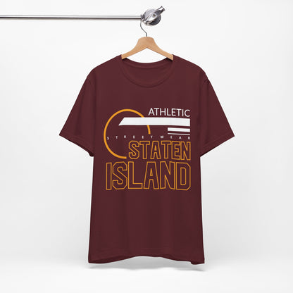 T-Shirt Unisex T Shirt - Athletic Staten Island Tee | Casual Comfort Fit | Affinite Maroon