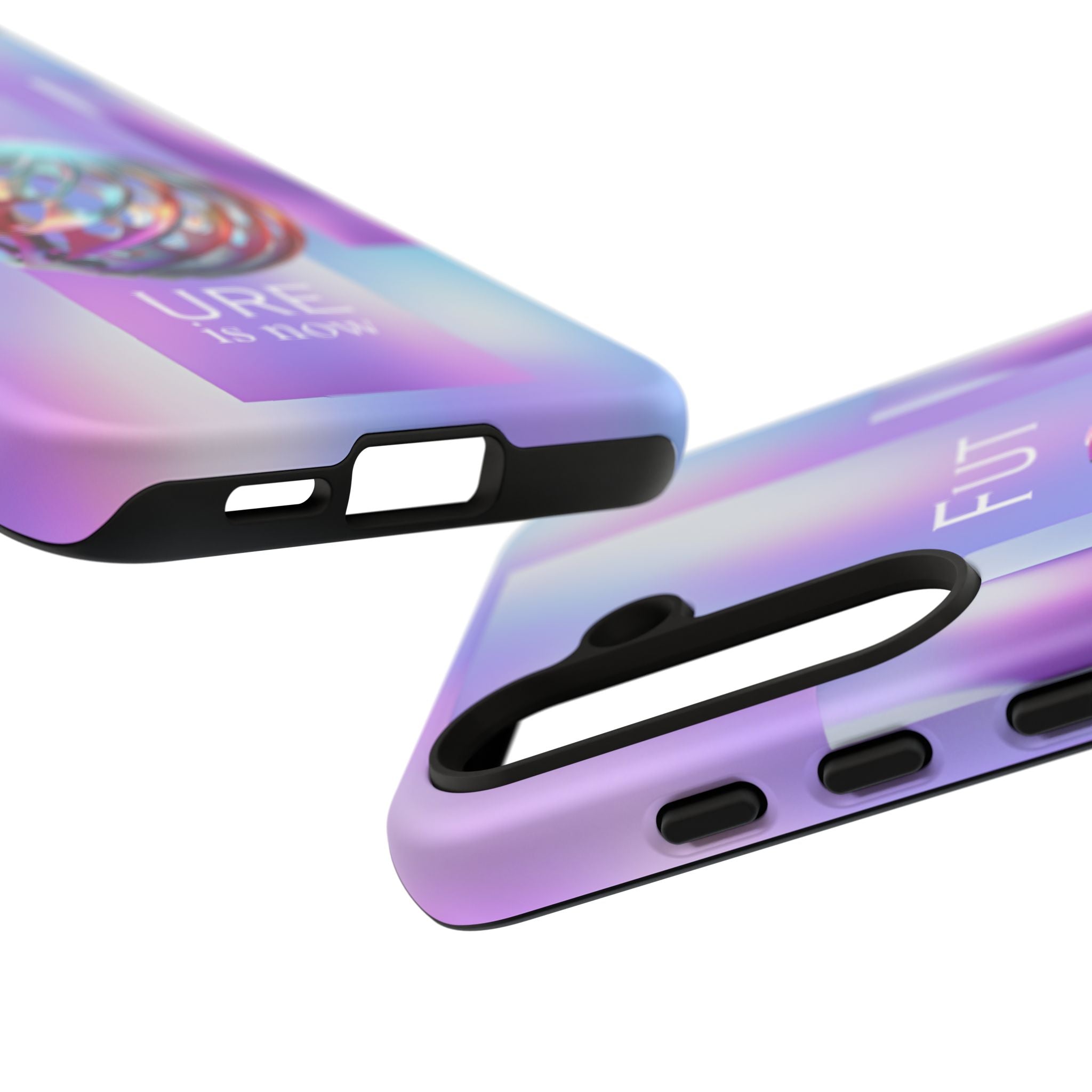Futuristic Gradient Tough Case – 'Future is Now' 3D Design | Shockproof & UV Protected