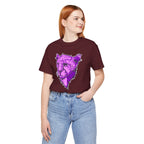 Purple Leopard Shirt – Wild Animal Print Unisex Graphic Tee | Soft Cotton for Nature Lovers & Artwear Fans