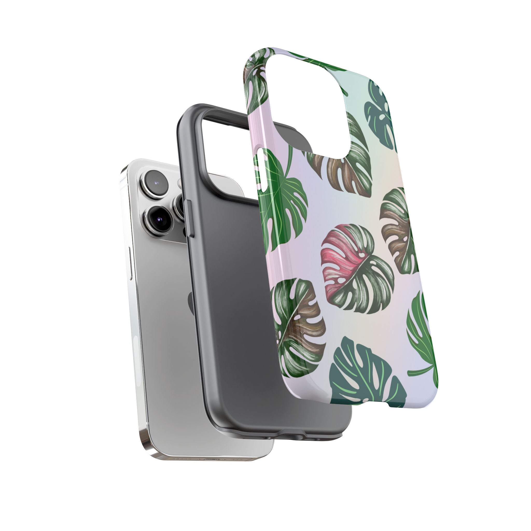 Tough Cases - Monstera Leaf Themed Phone Protection for iPhone, Samsung, and Google Pixel (Matte/Glossy)