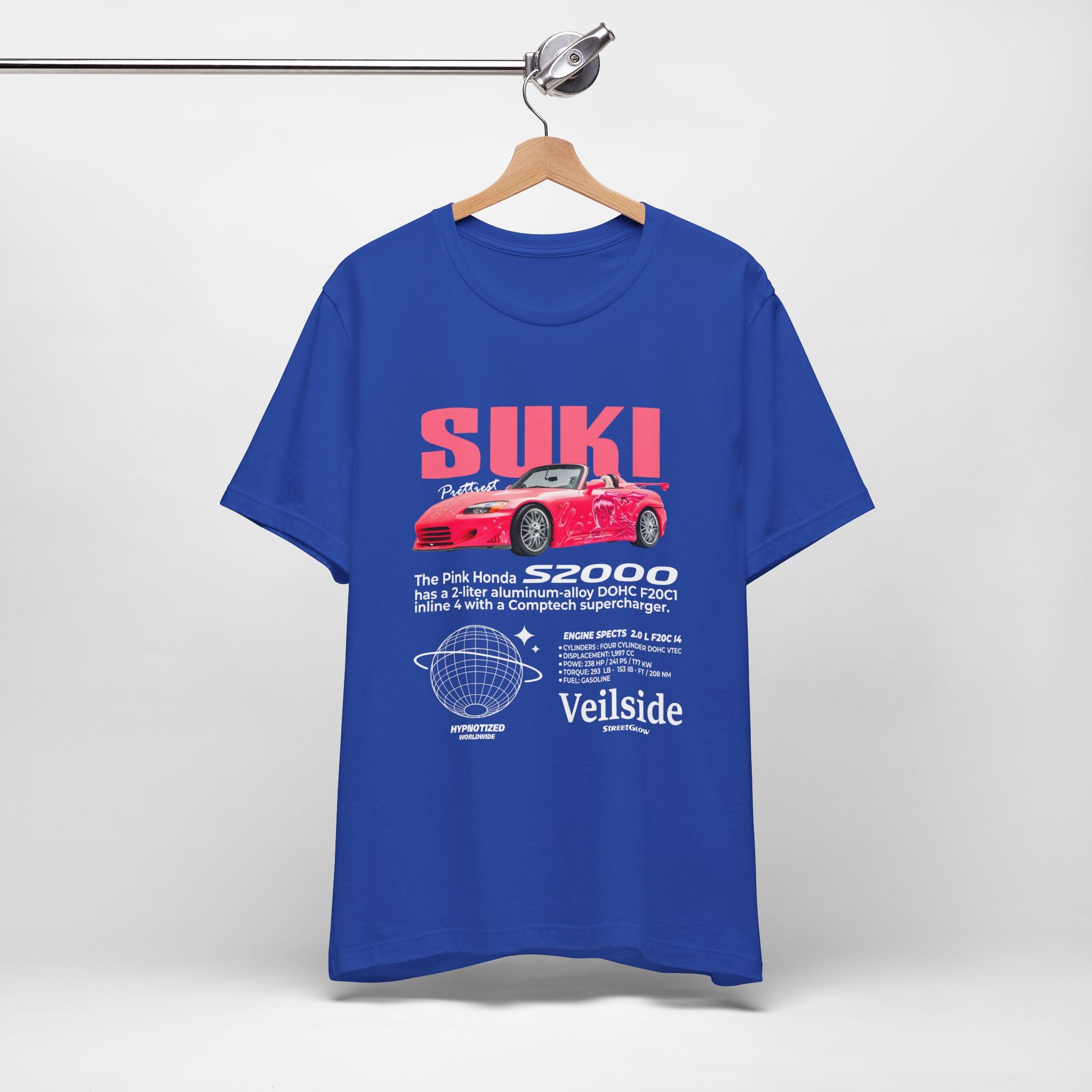 Suki Honda S2000 Shirt – Fast Car Anime T-Shirt | Unisex Retro Japanese Design by Bella+Canvas