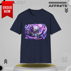 T-Shirt Unisex Softstyle T-Shirt - Bold Anime Kakashi Graphics Navy