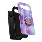 Futuristic Gradient Tough Case – 'Future is Now' 3D Design | Shockproof & UV Protected