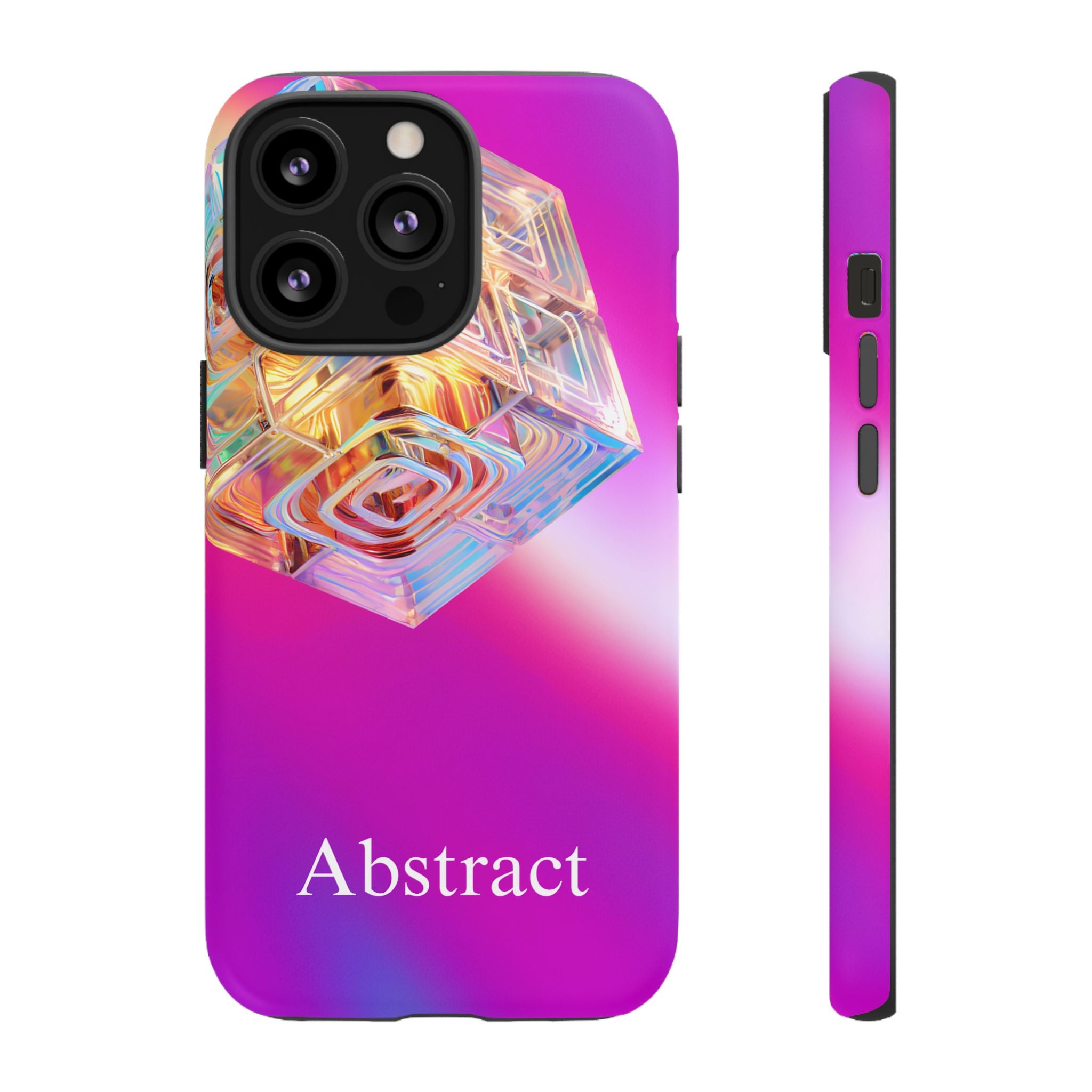 Vibrant 3D Cube Phone Case - Colorful Gradient Art for iPhone, Samsung & Pixel