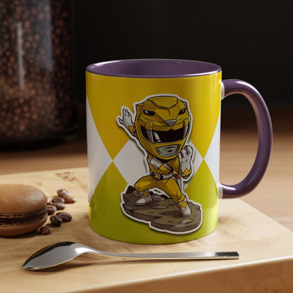 Mug Mighty Morphin Power Rangers Yellow Ranger Ceramic Mug - 11oz & 15oz Coffee Mug - Accent Mug for Pop Culture Fans