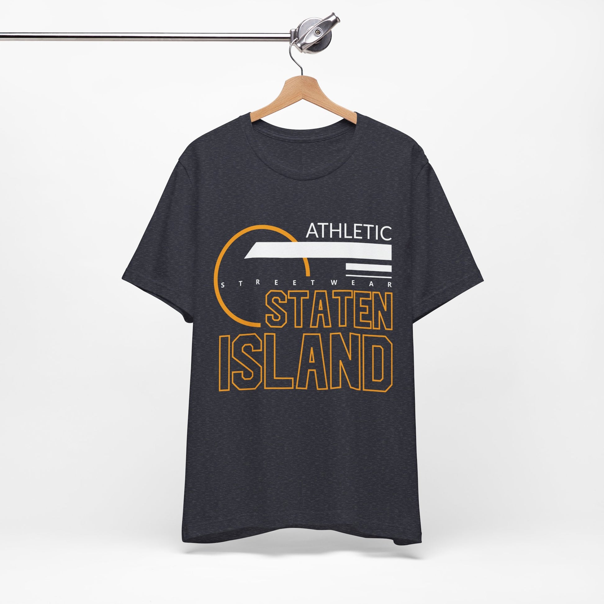 T-Shirt Unisex T Shirt - Athletic Staten Island Tee | Casual Comfort Fit | Affinite Heather Navy