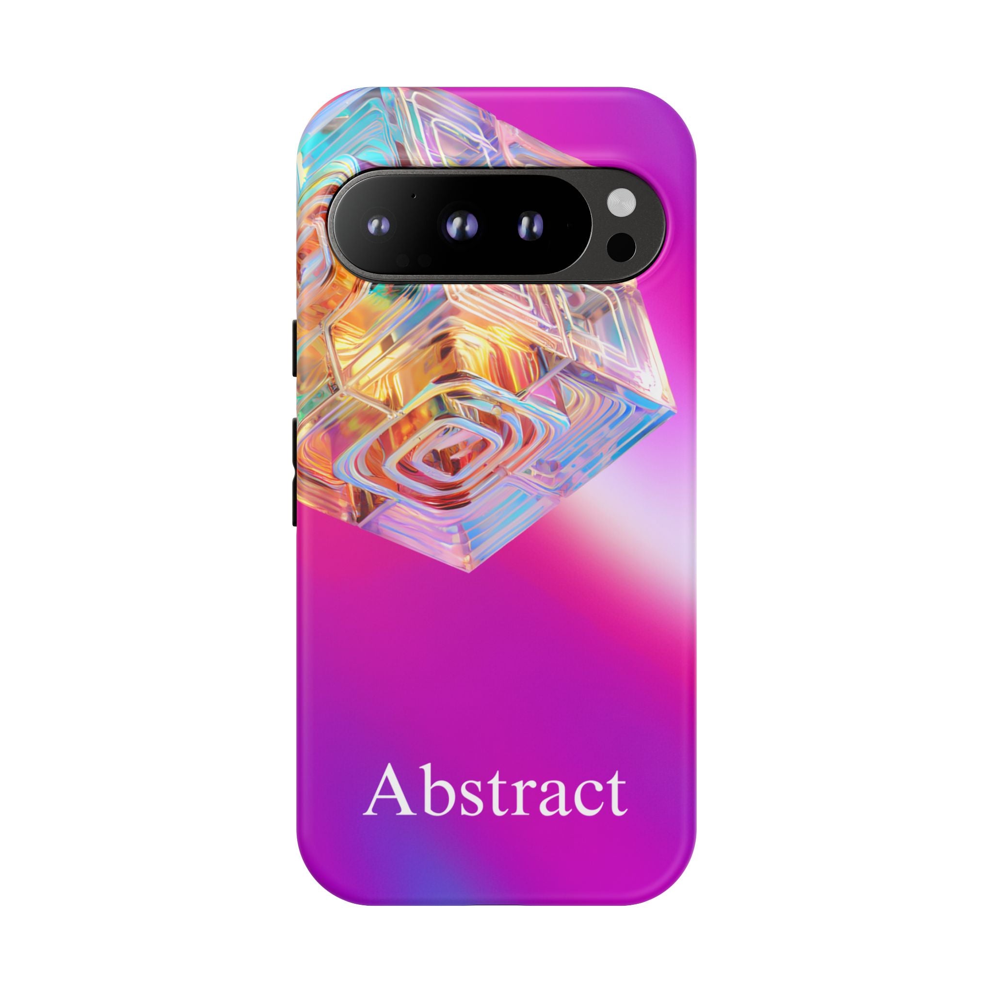 Vibrant 3D Cube Phone Case - Colorful Gradient Art for iPhone, Samsung & Pixel