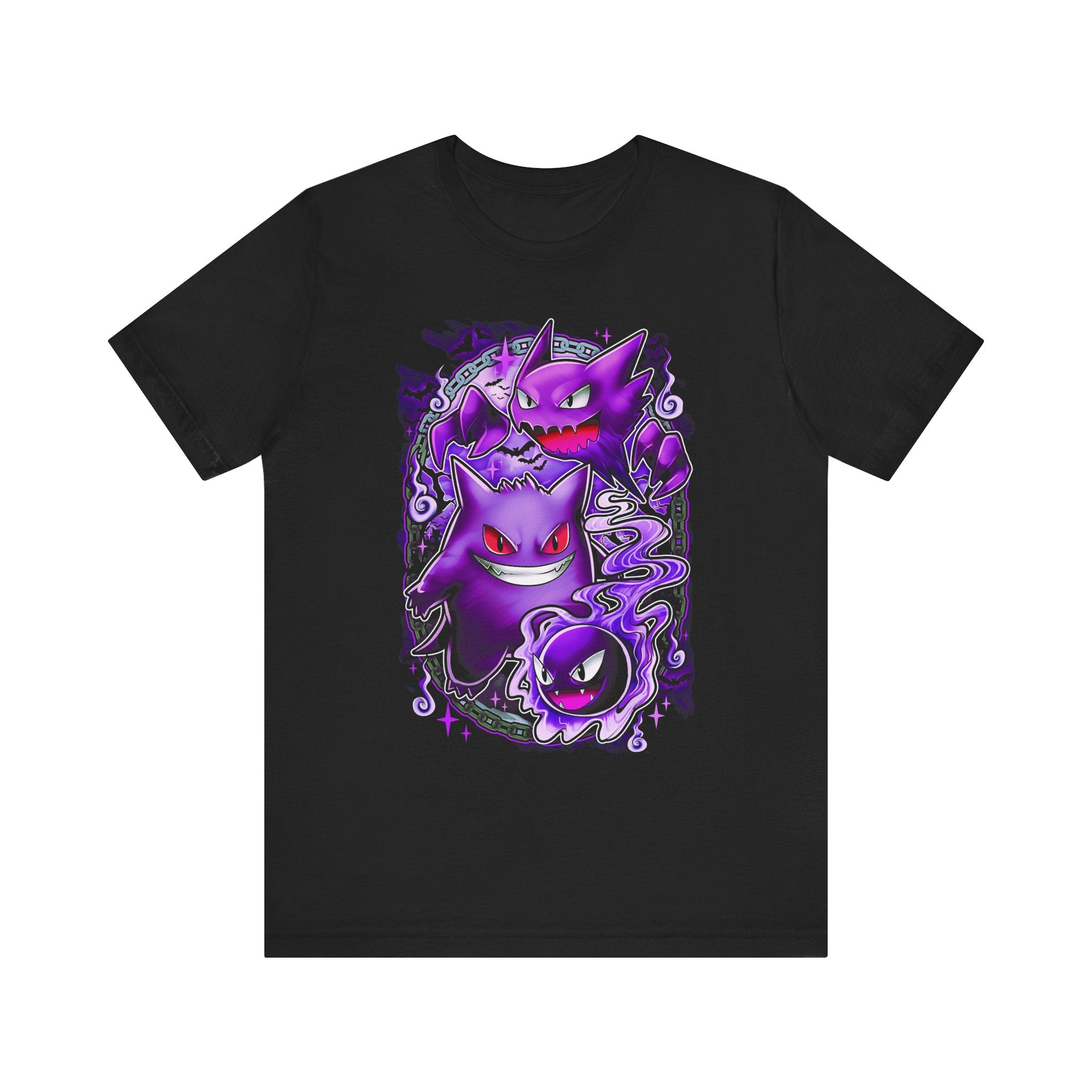Ghostly Kanto Vibes Unisex Jersey Short Sleeve Tee - Spooky Design