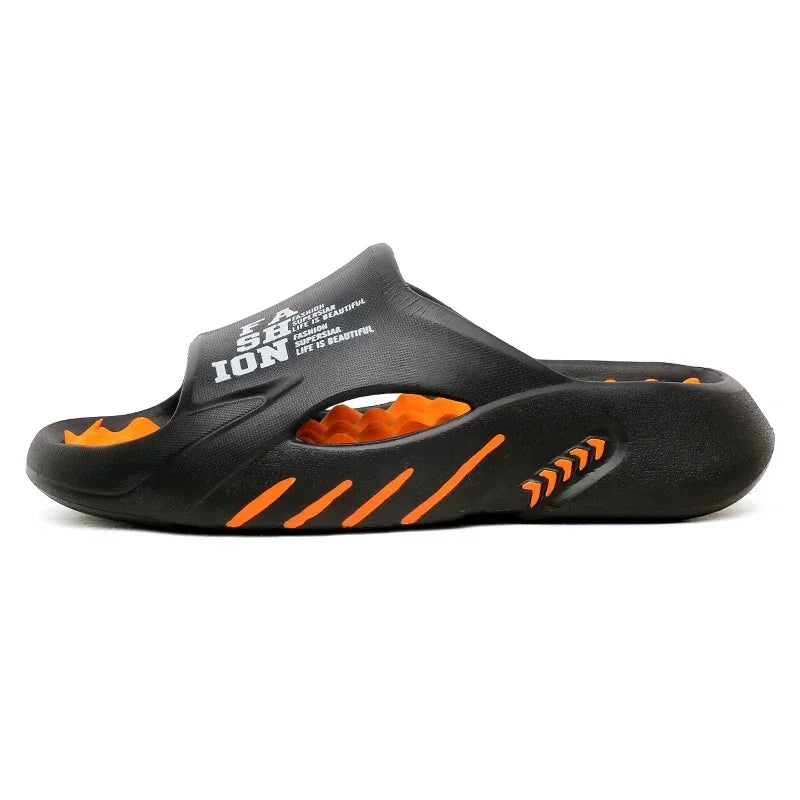 Slippers Mens House Slippers - Luxury Memory Foam & EVA Sole | Affinite Store JF587--1GRAY-BLACK