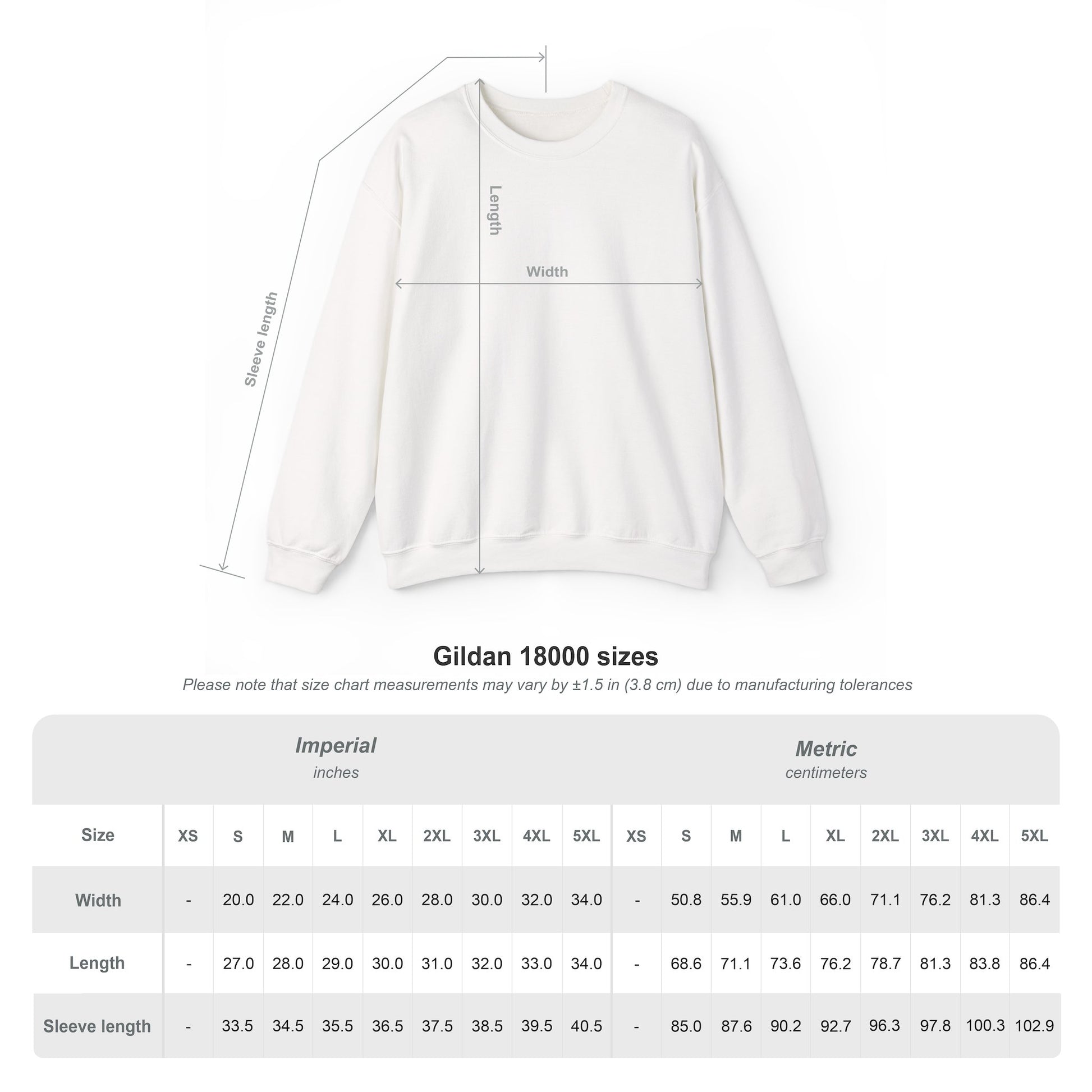 Sweatshirt Land of the Free Sweatshirt – Patriotic USA Crewneck by Gildan