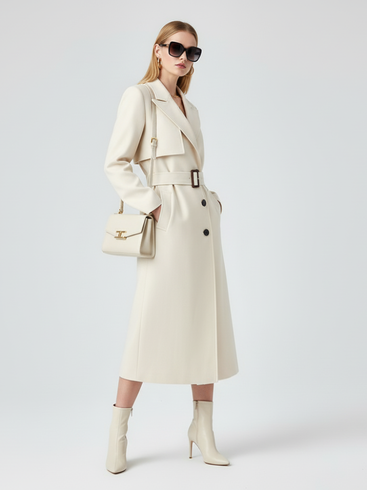 Women's Long Trench Coat FINANCIAL DISTRICT ECO COUTURE BYMANYC ® New York L Women's Fashion - Women's Clothing - Jackets & Coats - Down Coats