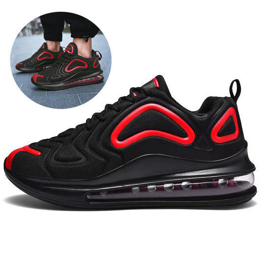 Casual Shoes Casual Air Cushion Black Shoes Men Outdoor Breathable Lace-up Sneakers Running Sports Shoes