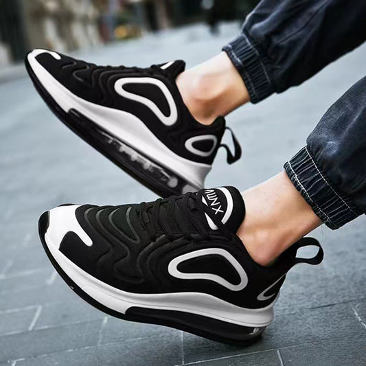 Casual Shoes Casual Air Cushion Black Shoes Men Outdoor Breathable Lace-up Sneakers Running Sports Shoes